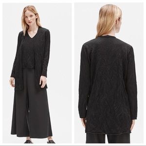 Eileen Fisher Lyocell Metal Long Cardigan EUC